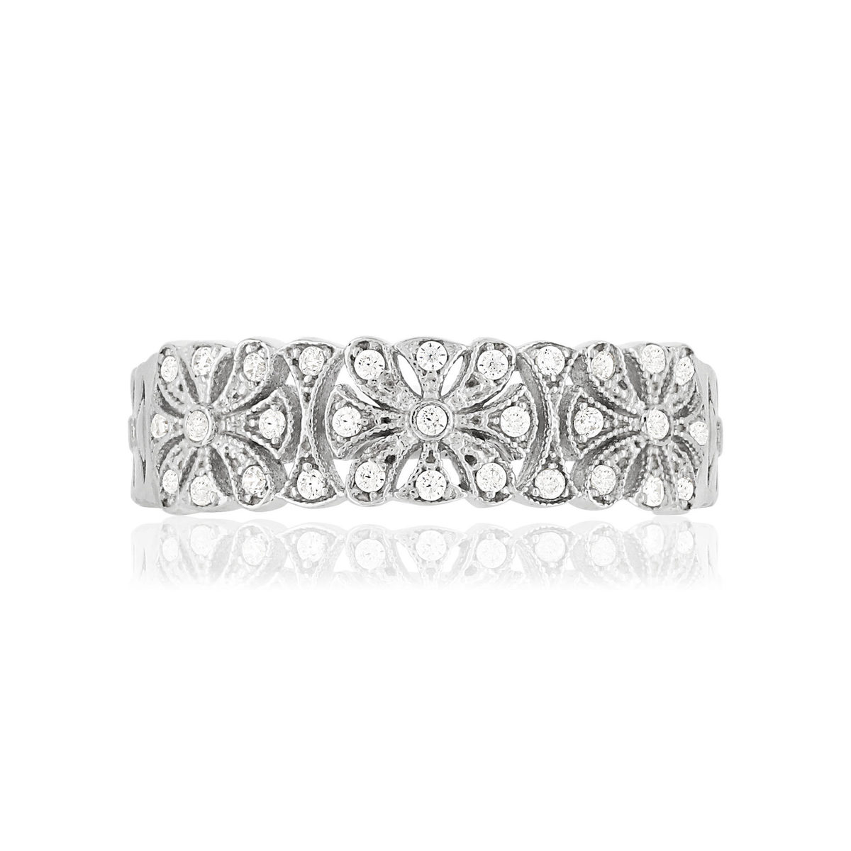 Bague MATY Argent 925 Zirconias - vue V3