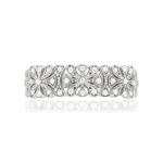 Bague argent 925 fleurs zirconias - vue 3