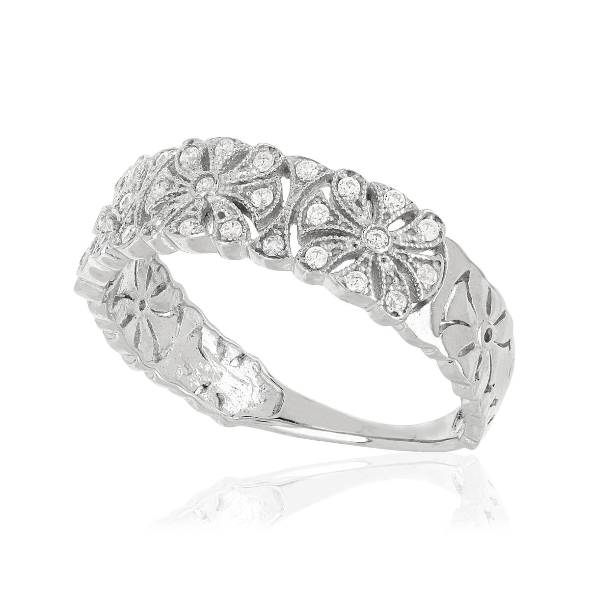 Bague MATY Argent 925 Zirconias - vue VD1