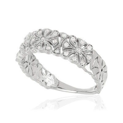 Bague MATY Argent 925 Zirconias - vue VD1