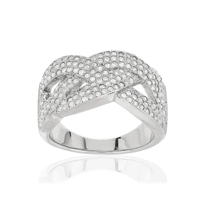 Bague MATY Argent 925 Zirconias - vue 1