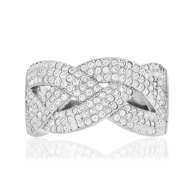 Bague MATY Argent 925 Zirconias - vue 3
