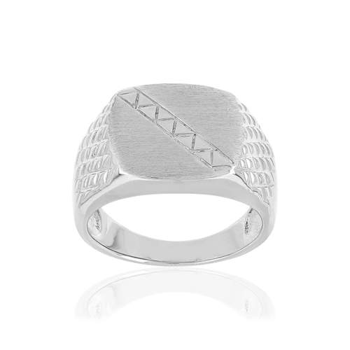 Chevalière argent 925 2 initiales