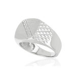 Chevalière argent 925 2 initiales - vue D1