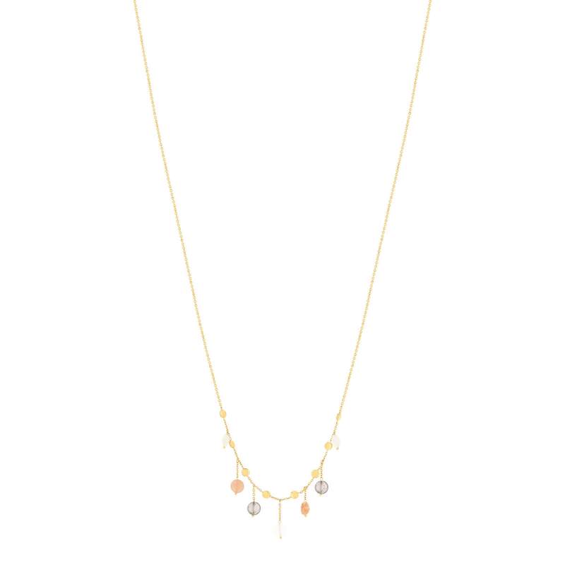 Collier MATY Or 375 jaune Pierres de lune - vue 1