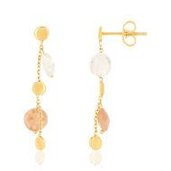 Boucles d'oreilles MATY Or 375 jaune Pierres de lune