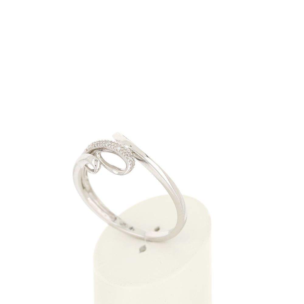 Bague MATY Or 375 blanc diamants - vue 3