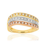 Bague MATY Or 375 3 ors Diamants - vue 1