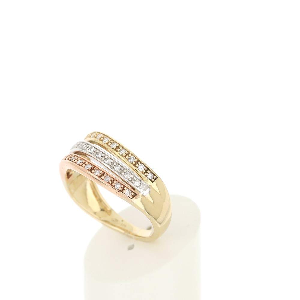 Bague MATY Or 375 3 ors Diamants - vue 4