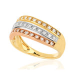 Bague MATY Or 375 3 ors Diamants - vue D1