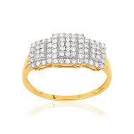 Bague MATY Or 375 jaune rhodié Diamants