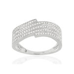Bague MATY Or 375 blanc Diamants - vue 1