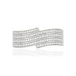 Bague MATY Or 375 blanc Diamants - vue 3