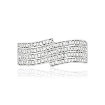 Bague MATY Or 375 blanc Diamants