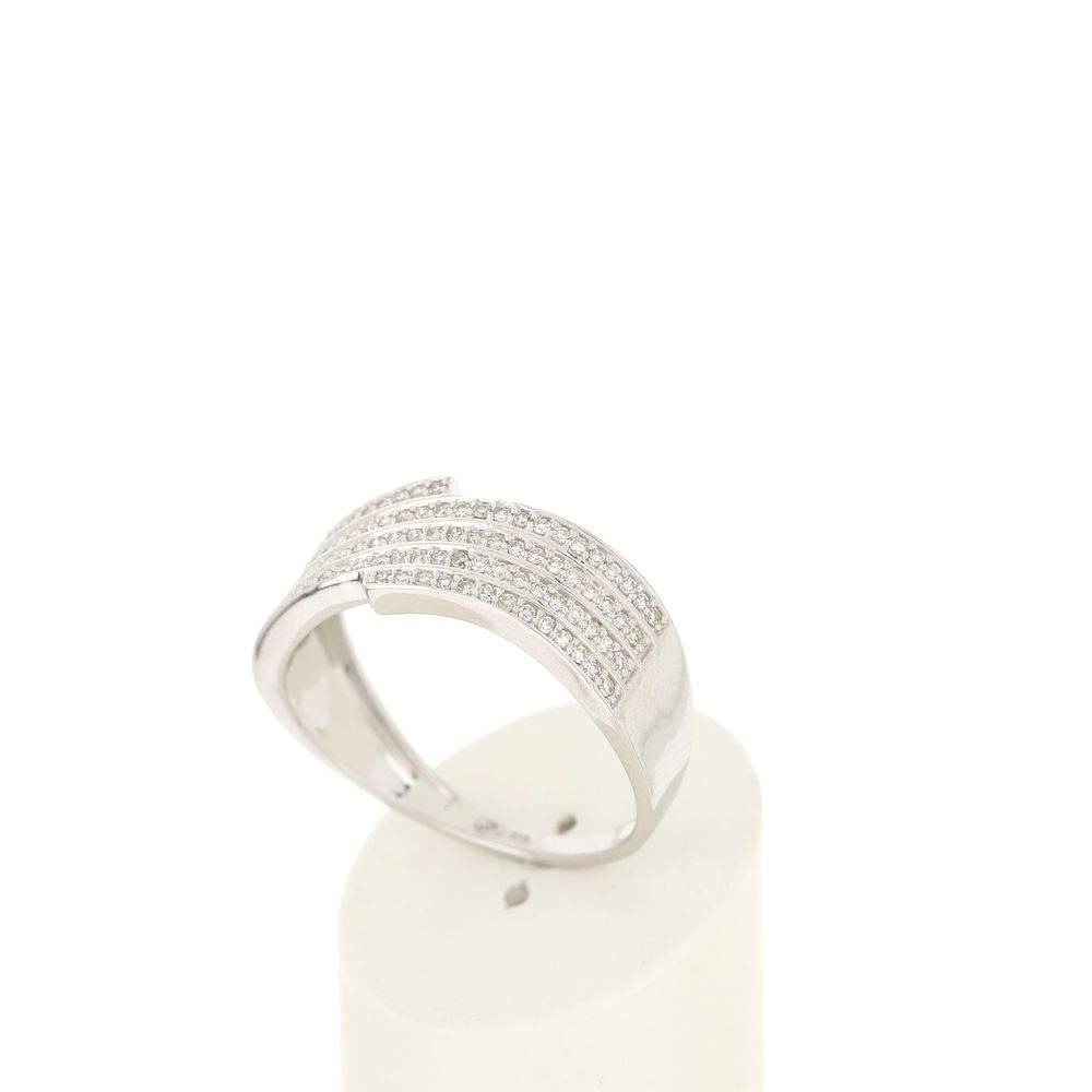 Bague MATY Or 375 blanc Diamants - vue 3