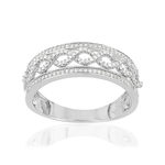 Bague MATY Or 375 blanc Diamants - vue 1