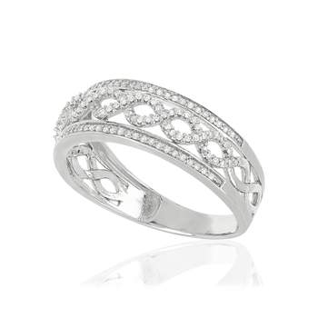 Bague MATY Or 375 blanc Diamants