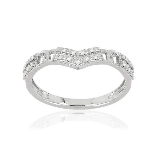 Bague MATY Or 375 blanc Diamant