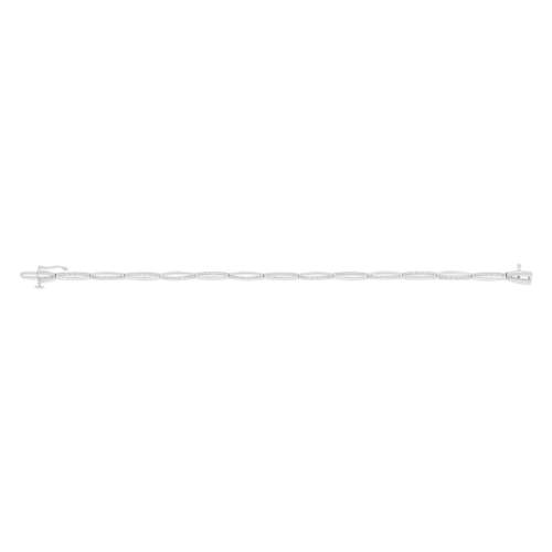 Bracelet or 375 blanc diamants 18 cm