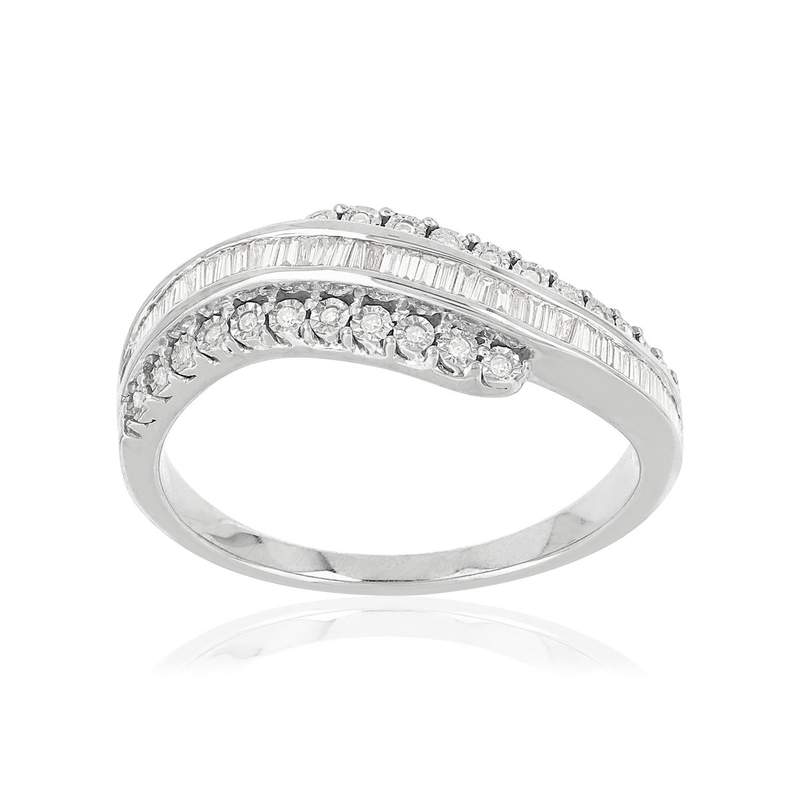 Bague MATY Or 750 blanc Diamants - vue 1