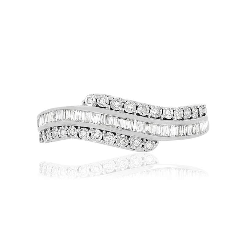 Bague MATY Or 750 blanc Diamants - vue 3