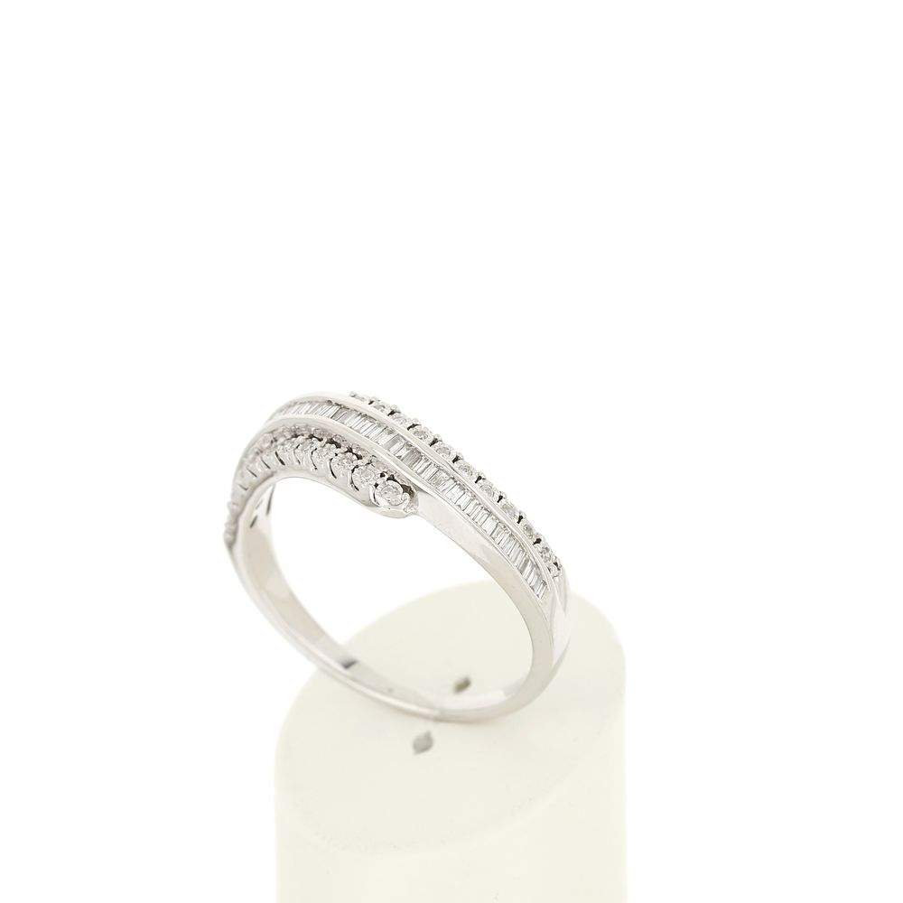 Bague MATY Or 750 blanc Diamants - vue 3