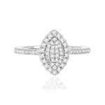 Bague MATY Or 750 blanc Diamants - vue 3