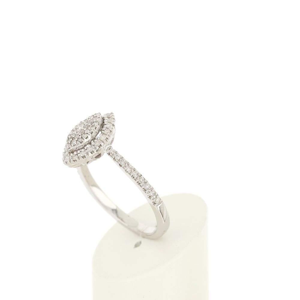 Bague MATY Or 750 blanc Diamants - vue 4
