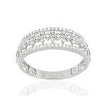 Bague MATY Or 375 blanc Diamants - vue 1