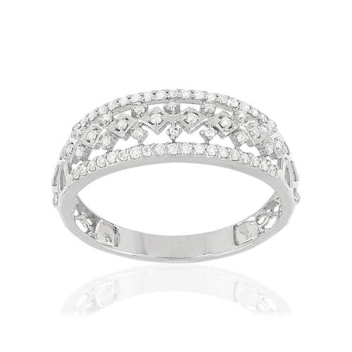 Bague MATY Or 375 blanc Diamants