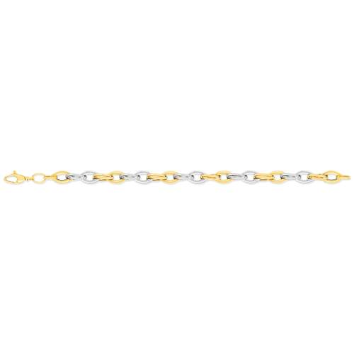 Bracelet souple MATY Or 750 2 tons 19 cm