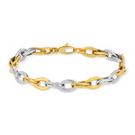 Zachte armband MATY 2-tone 750 goud 19 cm - bekijk 2