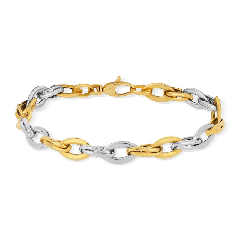 Bracelet souple MATY Or 750 2 tons 19 cm - vue 2