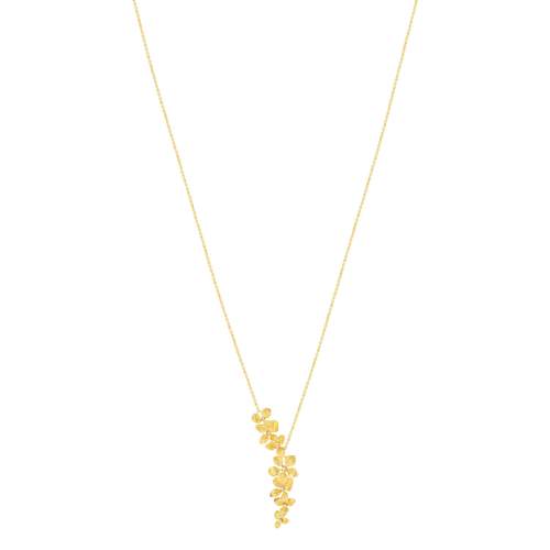 Gold necklace 375 yellow flower 45 cm
