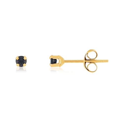 Boucles d'oreilles or 750 jaune saphirs