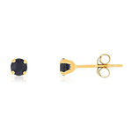 Boucles d'oreilles or jaune 750 saphirs - vue 1
