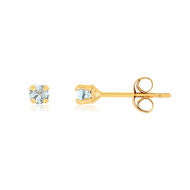 Boucles d'oreilles or jaune 375 pierres fines
