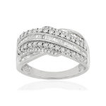 Bague or 750 diamants - vue 1