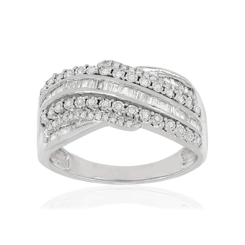 Bague or 750 diamants - vue 1