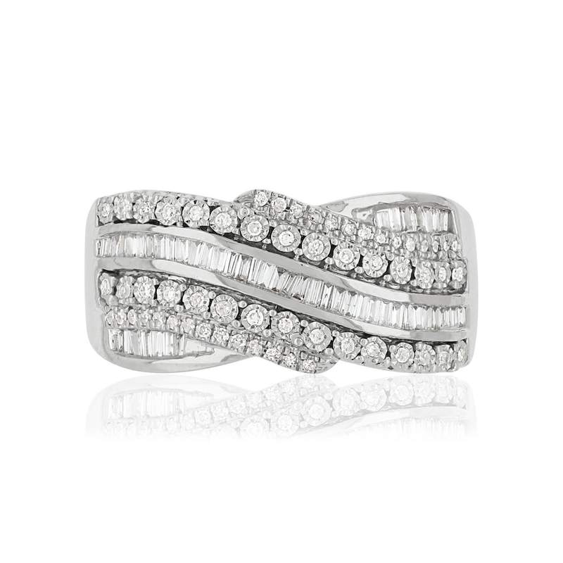 Bague or 750 diamants - vue 3