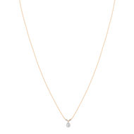 Collier MATY Or rose 375 Diamants 42 cm