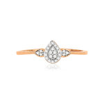 Bague MATY Or rose 375 Diamants - vue 3