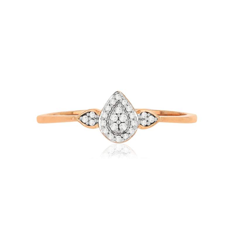 Bague MATY Or rose 375 Diamants - vue 3