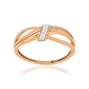 Bague MATY Or rose 375 diamants