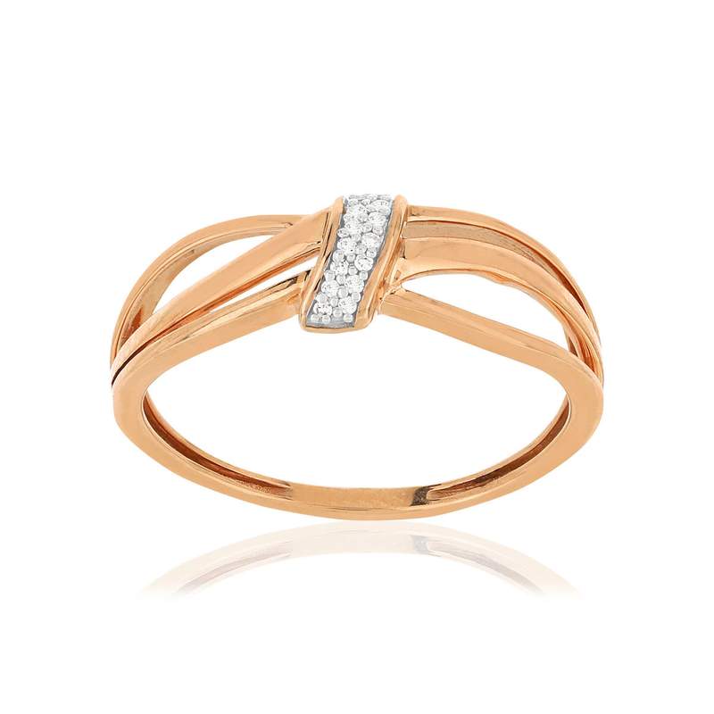 Bague MATY Or rose 375 diamants - vue 1