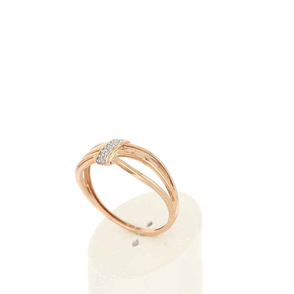 Bague MATY Or rose 375 diamants - vue 3