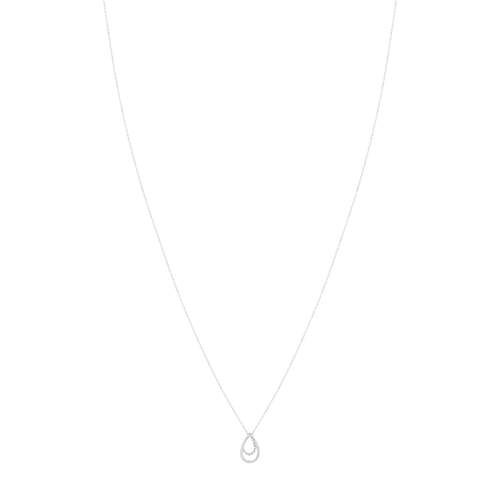 Collier or blanc 375 diamants 42 cm
