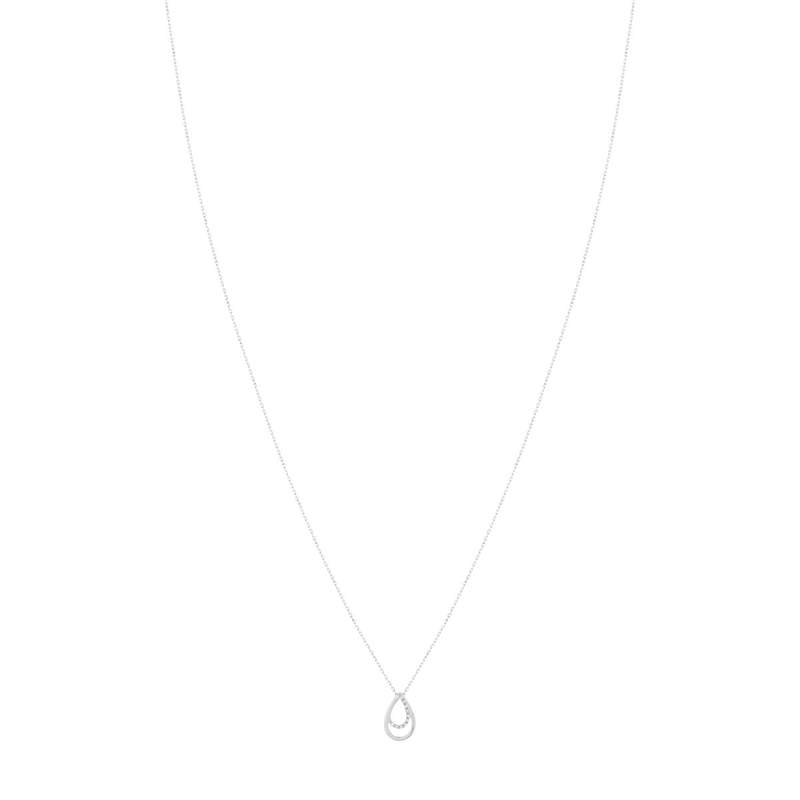 Collier or blanc 375 diamants 42 cm - vue 1