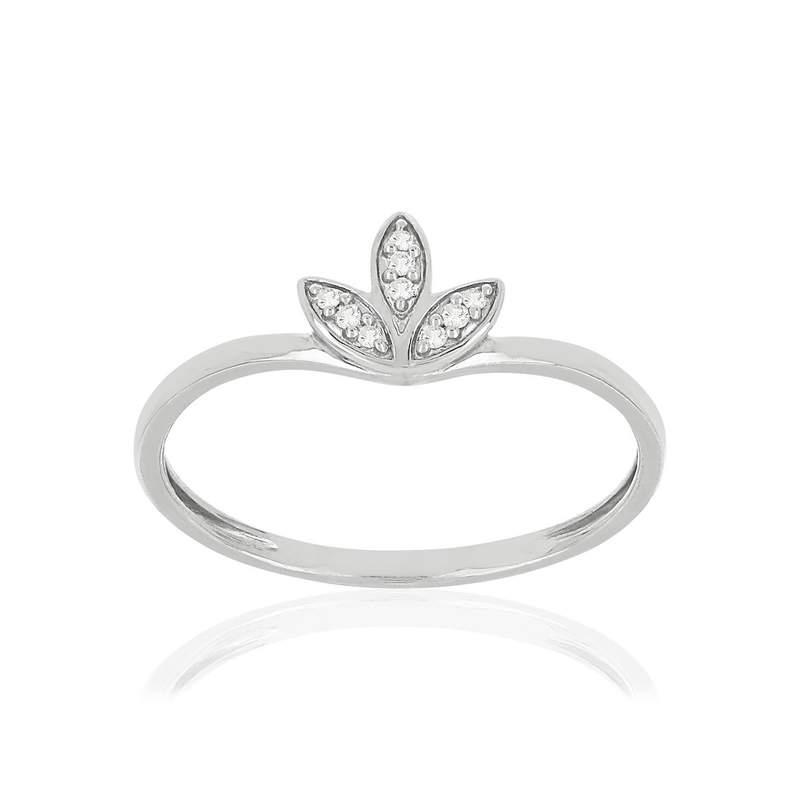 Bague MATY Or blanc 375 Diamants - vue 1