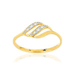Bague or 375 2 tons diamants - vue 1